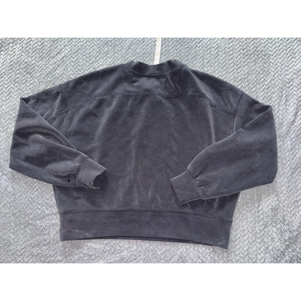 Lululemon Sweatshirt Womens Black Fleece Perfectly Oversized Softstreme Sz 4 - Picture 7 of 10